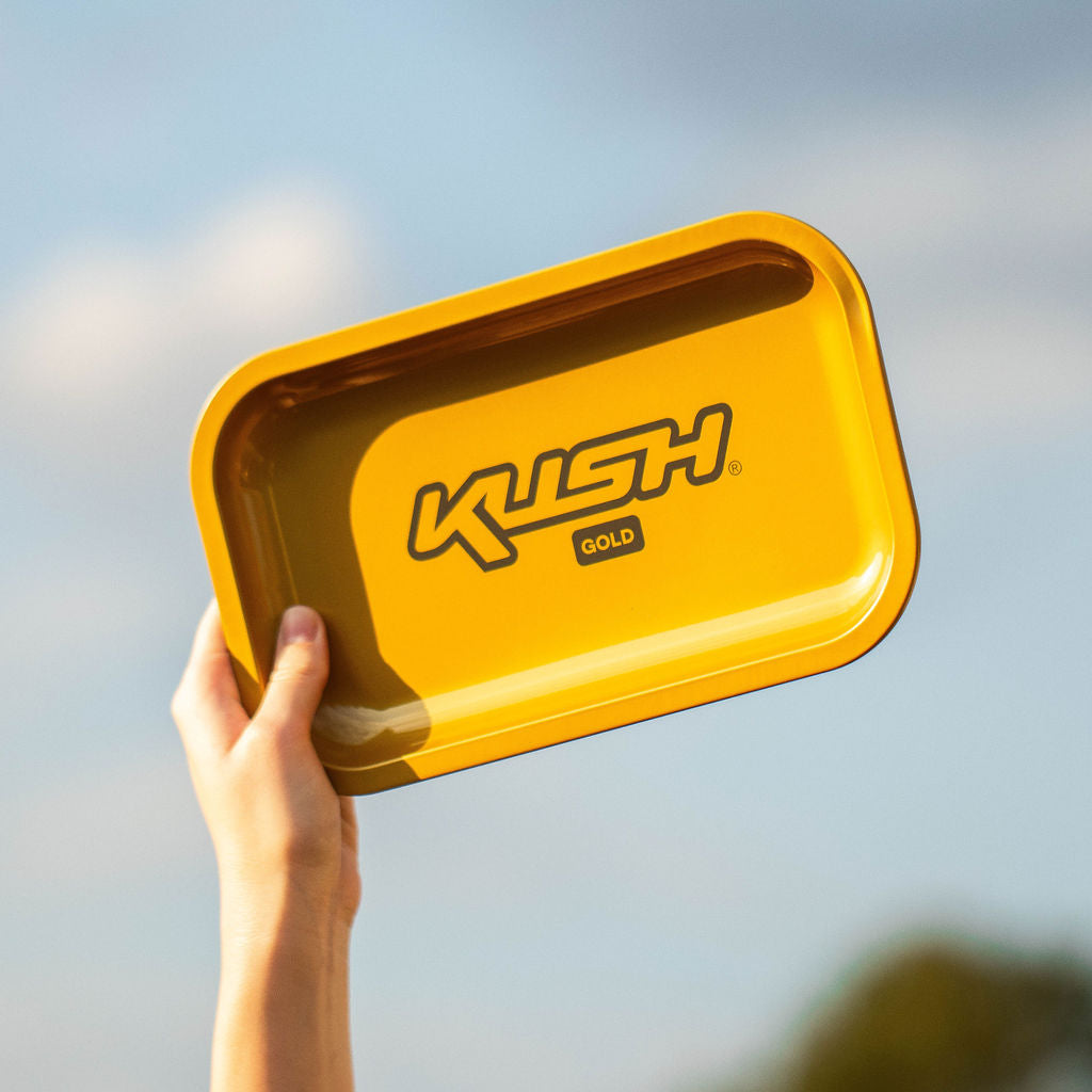 Kush Rolling Tray - Gold